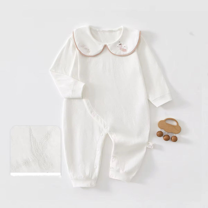 Embroidered Collar Baby Romper