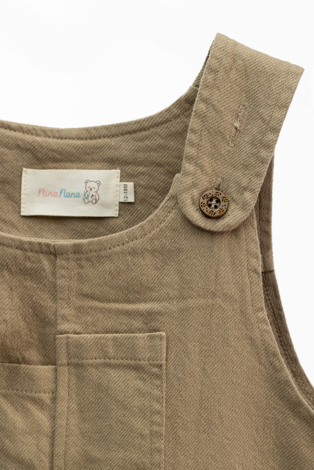 Cotton Denim Look Jumpsuit