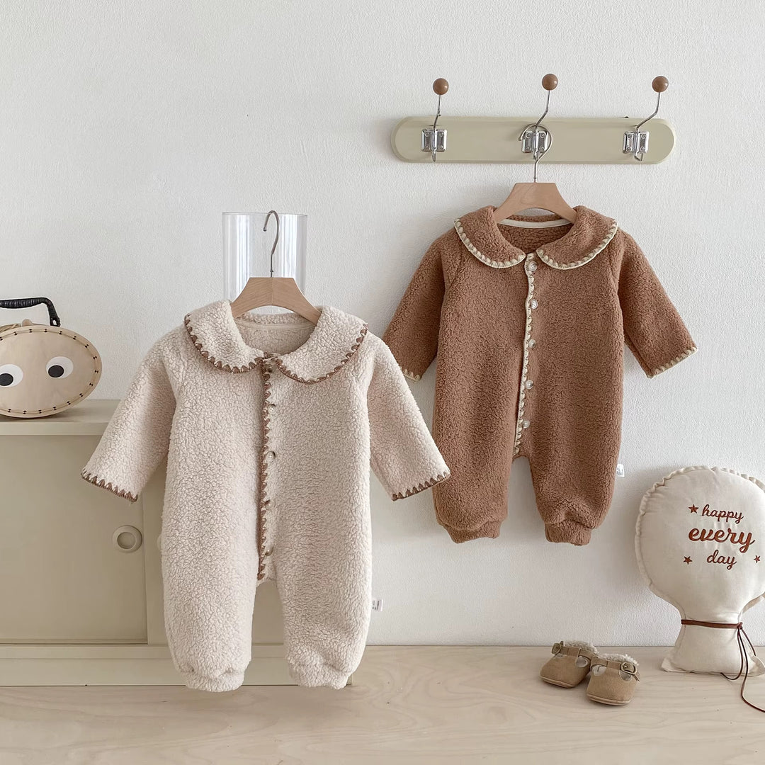 Cozy Teddy Fleece Baby Romper