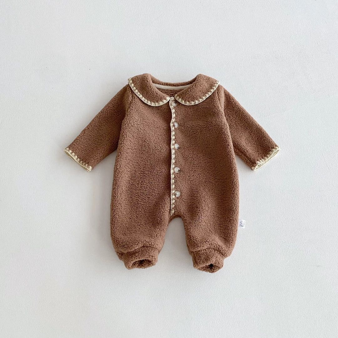 Cozy Teddy Fleece Baby Romper