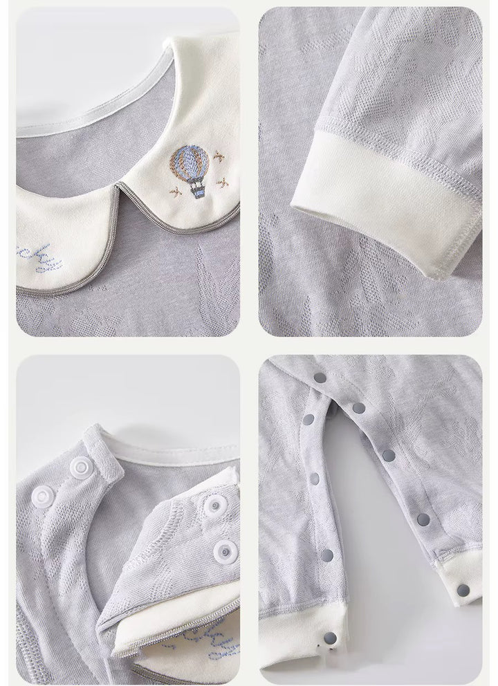 Embroidered Collar Baby Romper
