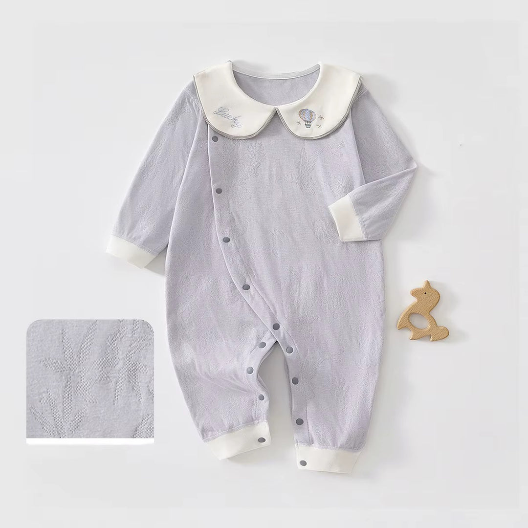 Embroidered Collar Baby Romper
