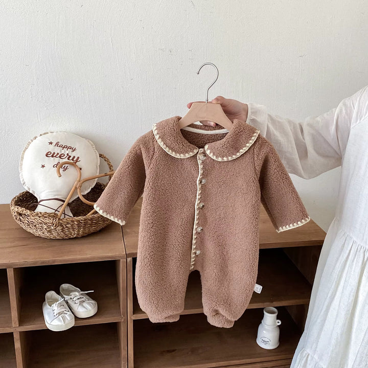 Cozy Teddy Fleece Baby Romper